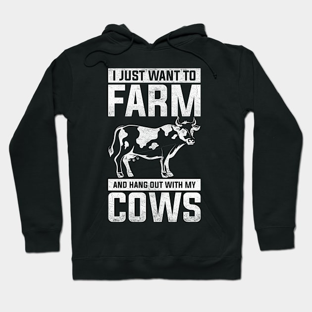 Farmer Retro Cows Hoodie by shirtsyoulike